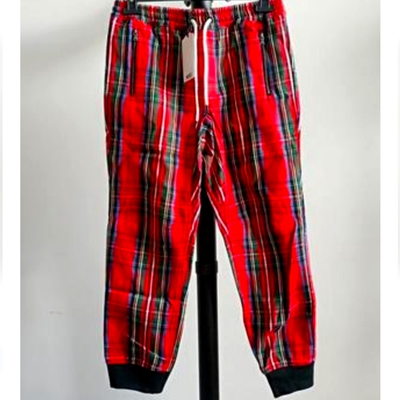 NWT Unisex Wesc Tartan Zip Jogger - Picture 5 of 8